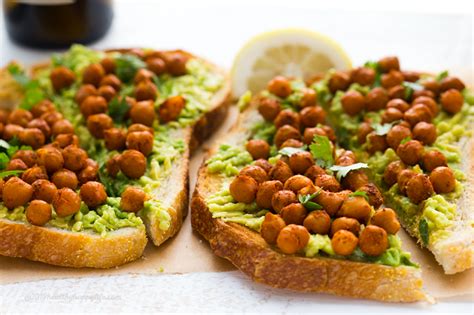 Avocado Toast With Spiced Skillet Chickpeas Vegan Recipe