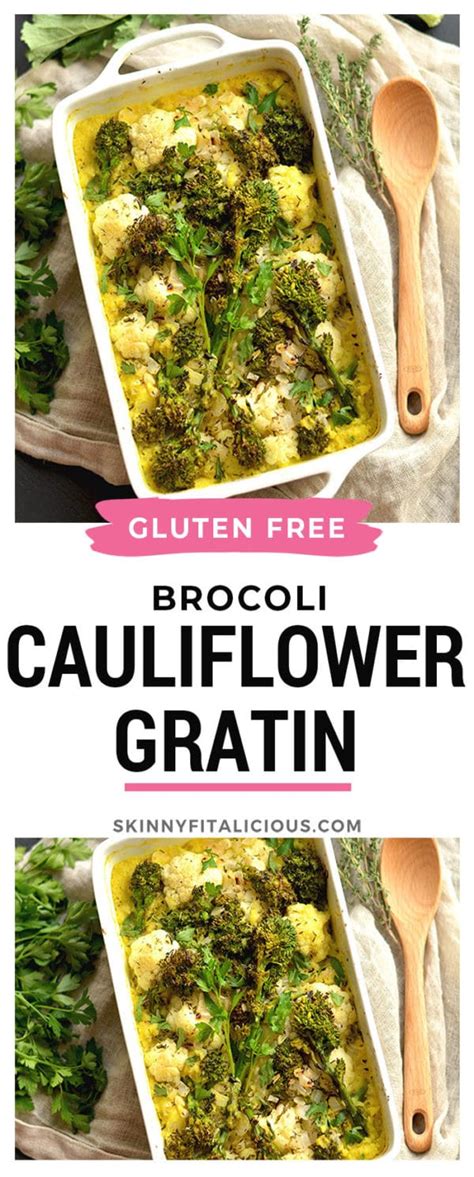 Broccoli is naturally low in calories and high in fiber, vitamin a and vitamin c. Turmeric Cauliflower Broccoli Gratin {GF, Low Cal ...
