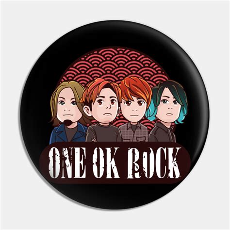 One Ok Rock Anime Big Head Oneokrock Pin Teepublic