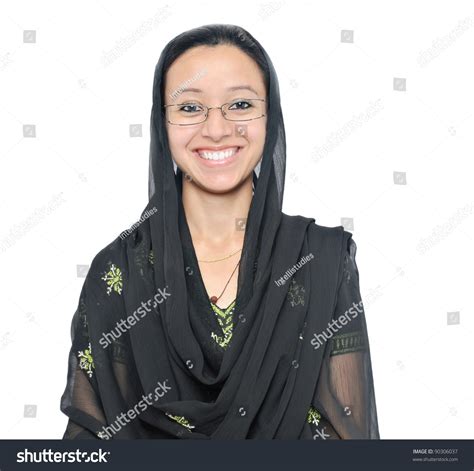 Indian Muslim Girl Black Suit Foto De Stock 90306037 Shutterstock