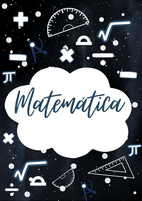 Capa De Matemática In 2021 School Organization Notes Lettering