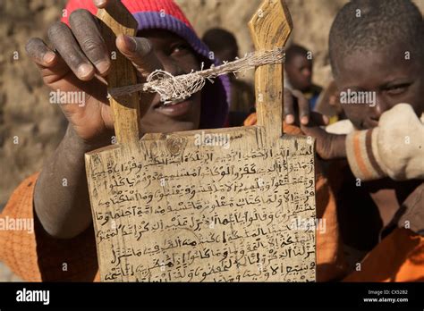 Children Reading The Koran On Wooden Tablets Timbuktu Mali West