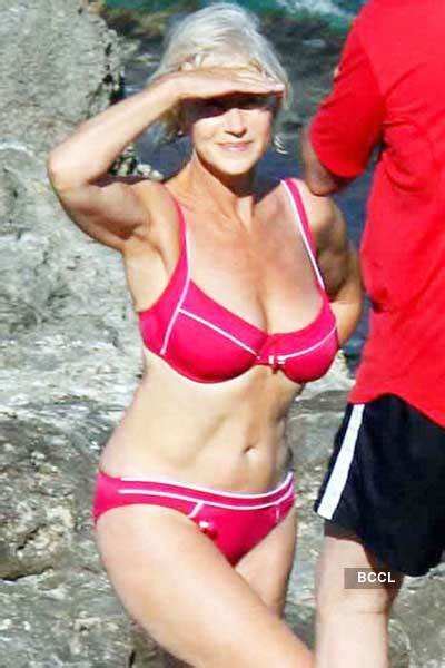 dame helen mirren in sexiest swimsuit scenes