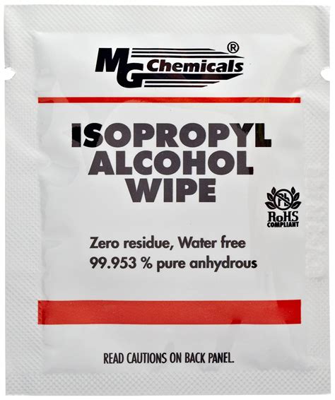Mg Chemicals 824 Wx50 999 Isopropyl Alcohol Handy Wipe