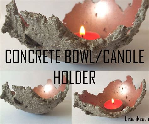Diy Concrete Candle Holder 4 Steps Instructables