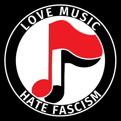 Antifa Logo Love Music Hate Fascism Poster Painting By Chapman Williams