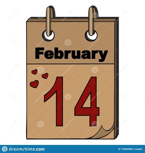 Valentines Day The Tear Off Calendar Is Open On February 14th