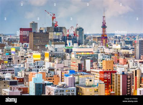 Sapporo Japan Downtown City Skyline Stock Photo Alamy