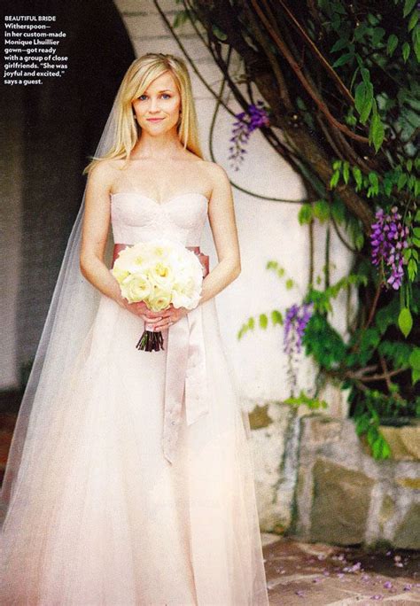 Reese Witherspoon Wedding Pink Wedding Dresses Wedding Dresses Blush Celebrity Wedding Dresses