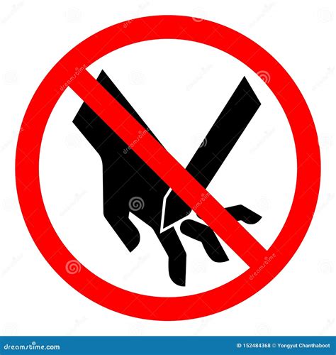 Injury Hazard Cutting Of Fingers Angled Blade Symbol Sign Vector