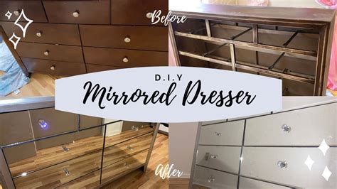 Diy Mirrored Dresser For Under 100 Youtube