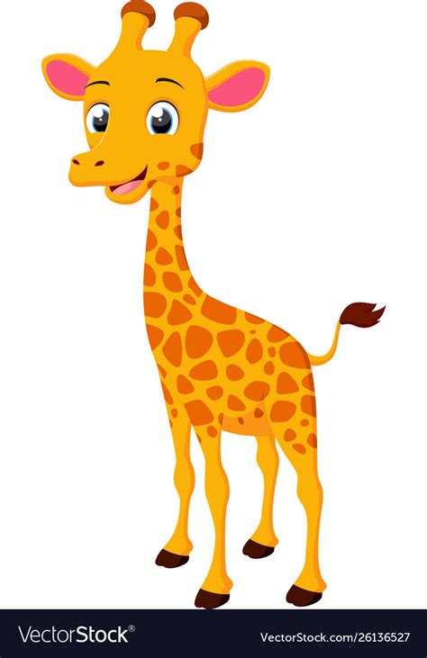 Cute Giraffe Cartoon Royalty Free Vector Image