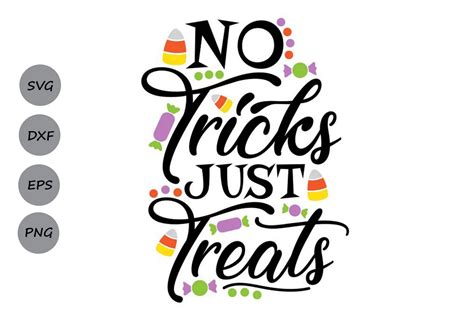 No Tricks Just Treats Svg Halloween Svg Candy Corn Svg