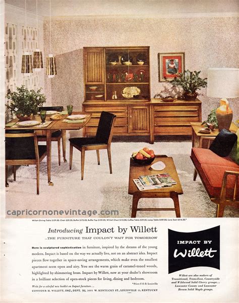 1957 Impact By Willett Furniture Magazine Ad Mid Century Modern