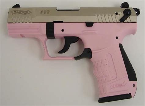 Walther P22 22 Lr Caliber Pistol New Ladies Model With Pink Frame And