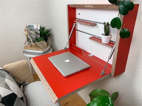 Study Desk Small Folding Desk Drop Down Desk Space Saving Desk Office Desk Secretary Desk 