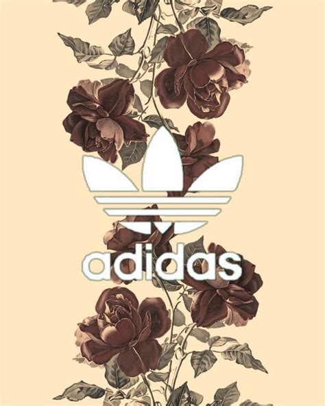 Custom Adidas Logo Flowers Backround