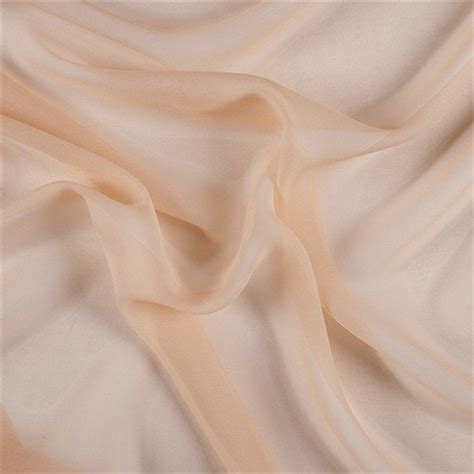 Peach Silk Chiffon Fabric By The Yard Etsy
