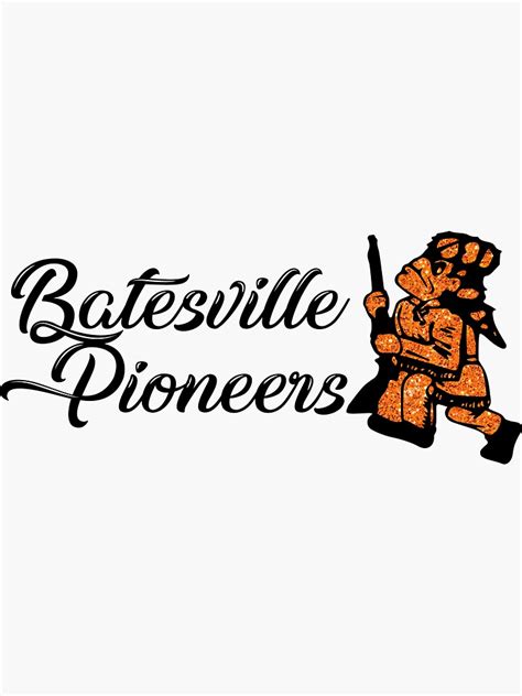 Batesville Pioneers Glitter Sticker For Sale By Abbysdecals Redbubble