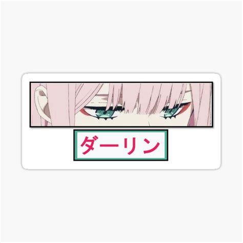 Zero Two Anime Darling In The Franxx Sticker By Narcissuss Redbubble