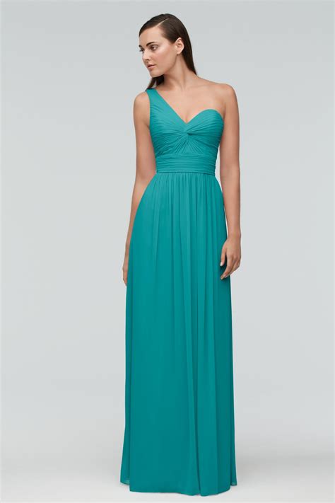 Free shipping and returns on women's green dresses at nordstrom.com. One Shoulder Aqua Green Long Bridesmaid Dress - Budget ...