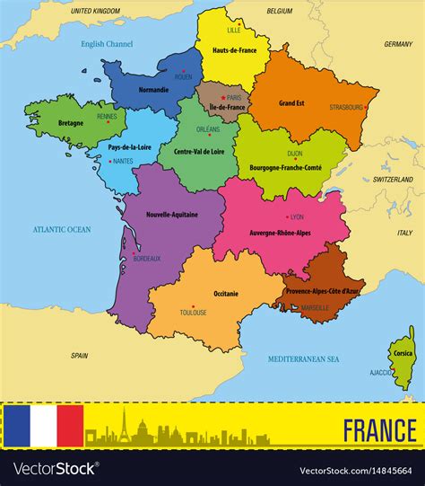 Shipped always in our special cardboard tube 159 x 10 x 10 cm. New Map Of France Regions