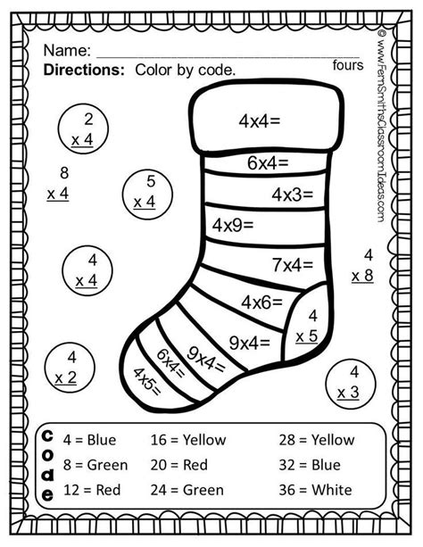 50 Best Math Coloring Sheets Images On Pinterest Christmas Color By