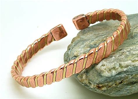 The premier manufacturer and marketer of fashionable and functional copper and magnetic jewelry. Flattened Copper & Brass Magnetic Bracelet - Magnets & Bangles