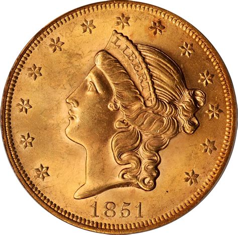 Value Of 1851 20 Liberty Double Eagle Sell Rare Coins