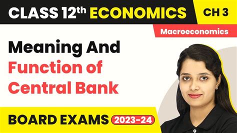 Meaning And Function Of Central Bank Money And Banking Class 12