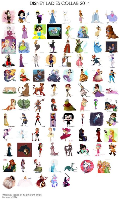 Sketchbloop — Disney Ladies Collab 92 Different Artists Came