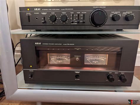 Super Rare Akai Ps 200c Amplifier Power And Ps 120m Pre Amplifier For