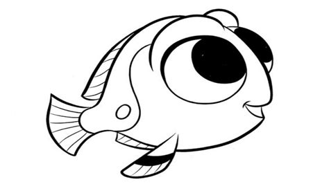 Dory clipart coloring page baby, Dory coloring page baby Transparent