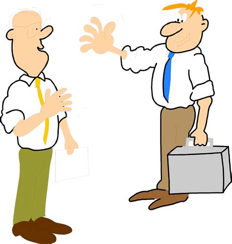 Businessmen Free Stock Photo Illustration Of Two Cartoon Business