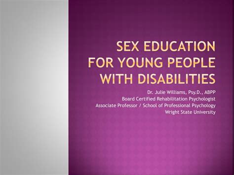 Ppt Sex Education For Young People With Disabilities Powerpoint Presentation Id2427331