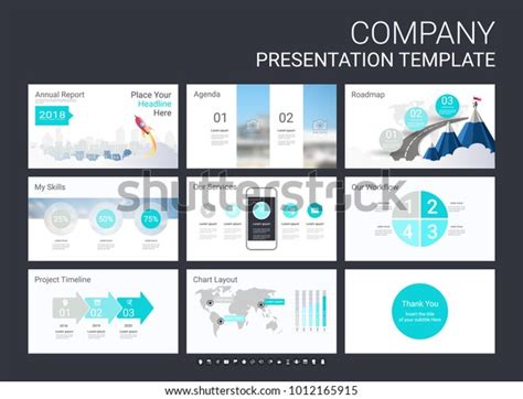 Presentation Slide Template For Your Company With Infographic Elements