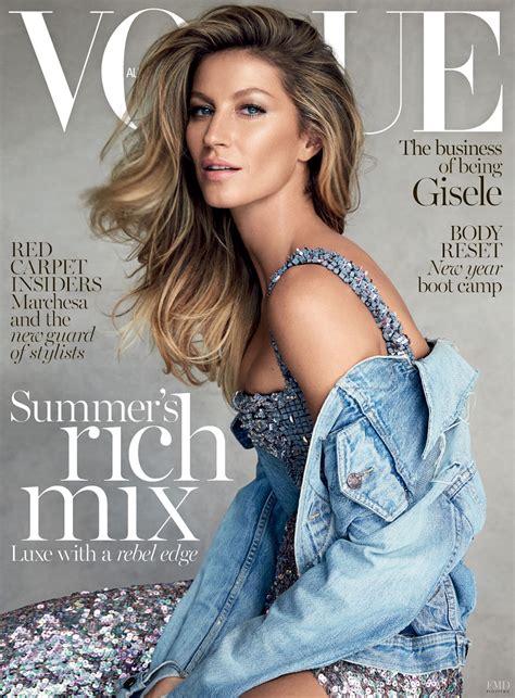 Cover Of Vogue Australia With Gisele Bundchen January 2015 Id32440