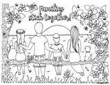 Coloring Families Together Stick Relax Enjoy Inkhappi sketch template