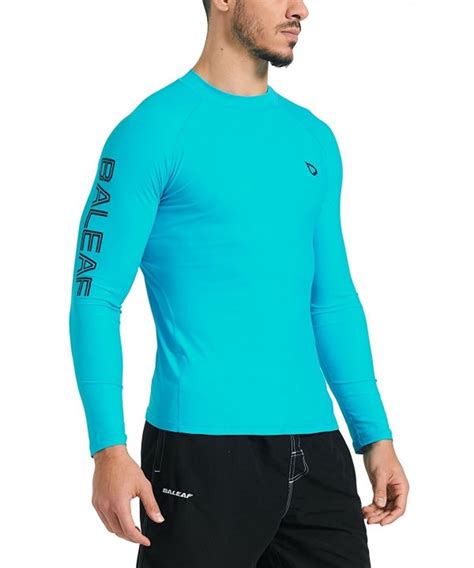 Mens Basic Long Sleeve Rashguard Uv Sun Protection Athletic Swim Shirt
