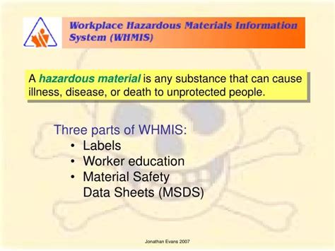 Ppt Three Parts Of Whmis Labels Worker Education Material Safety
