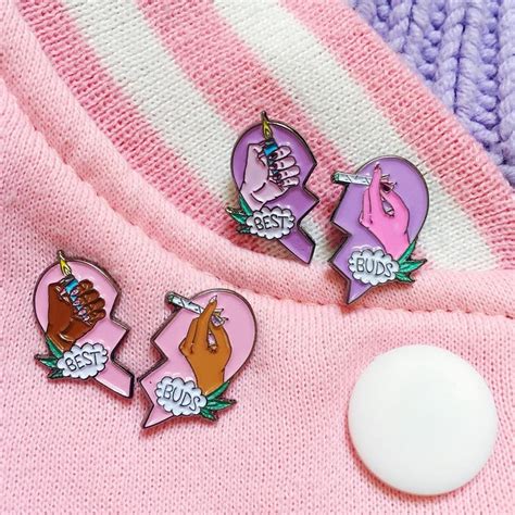 Best Buds Pin Enamel Pins Pin And Patches Pin Jewelry
