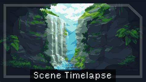 Freshwater Landscape Pixel Art Timelapse Youtube