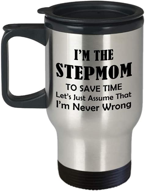 Amazon Com Stepmom Travel Mug Insulated Coffee Tumbler To My Step Mom Mothers Day Funny Cute