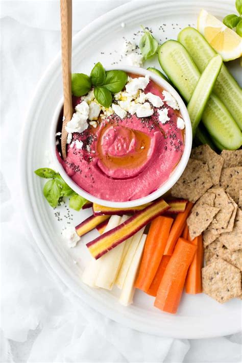 Pickled Beet Hummus With Goat Cheese Oh So Delicioso