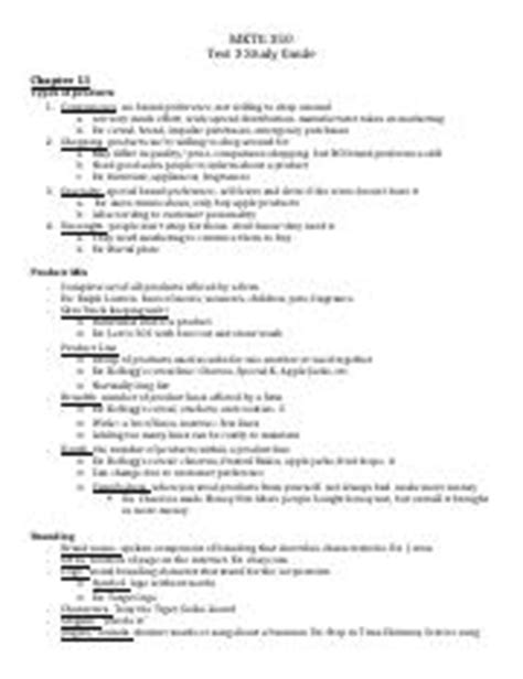 Marketing Test Study Guide Mktg Test Study Guide Chapter