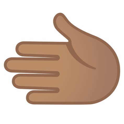 🫲🏽 Leftwards Hand Medium Skin Tone Emoji