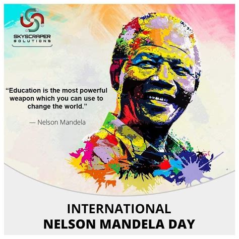 International Nelson Mandela Day Nelson Mandela Day Graphic Poster