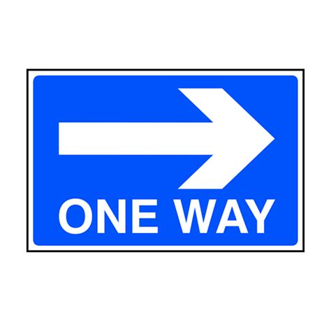 One Way Arrow Right Sign Fmx 600 X 400mm