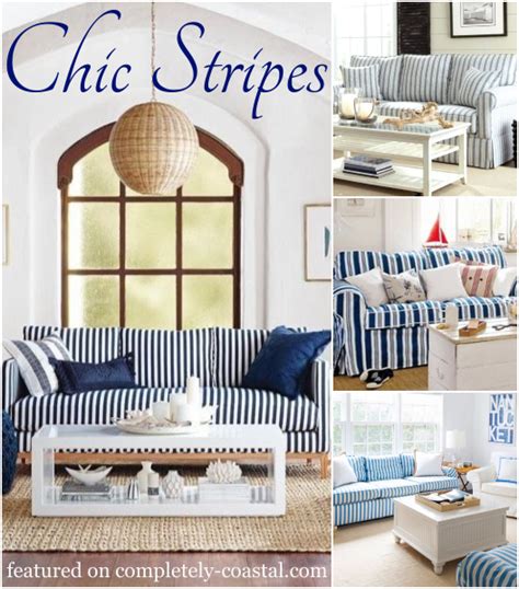 Blue And White Striped Sofa Slipcover Sofa Design Ideas