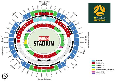 Matildas Seating Map Marvel Stadium Austadiums